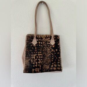 Cecconi Piero Tote Bag, Leather, Hair On, Animal Print